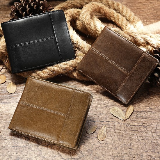 WESTAL men's leather purse wallet male clutch bag leather wallet short -  Austin Leather