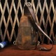 Crazy Horse Leather Chest Sling Bag