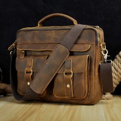 Genuine Leather Antique Style Briefcase