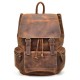 Vintage Leather Travel Backpack Rucksack