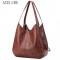 High Capcaity Soft PU Leather Vintage Tote